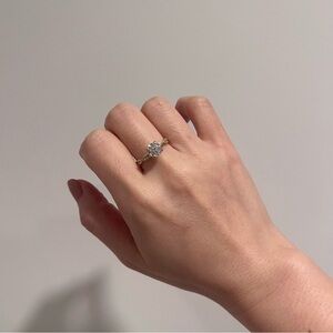 NWT Swarovski 14k  Gold Solitaire Engagement 1.3 ct Ring